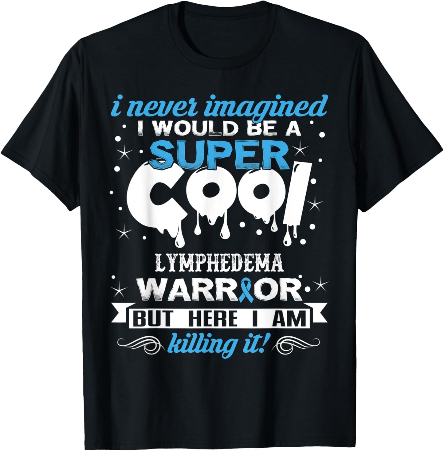 Super cool- Lymphedema Awareness Supporter Ribbon T-Shirt - T-Shirt | Black