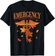 Emergency Department Fall Leaves Emergency Nurse Thankgiving T-Shirt - T-Shirt | Black