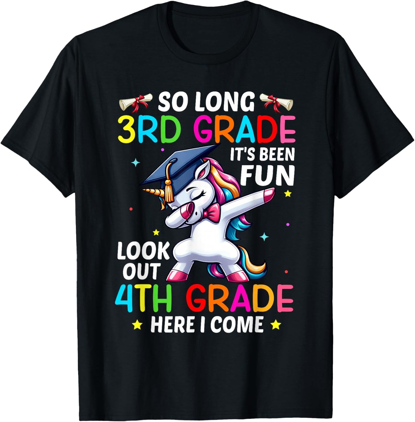So Long 3rd Grade Graduation 4th Grade Here I Come 2024 T-Shirt - T-Shirt | Black