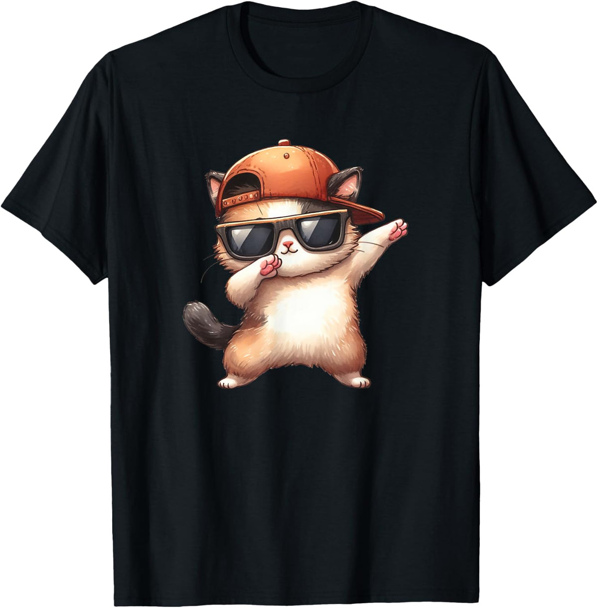 Dabbing cute Cat playing for lovers kitty kittens kids boys T-Shirt - T-Shirt | Black