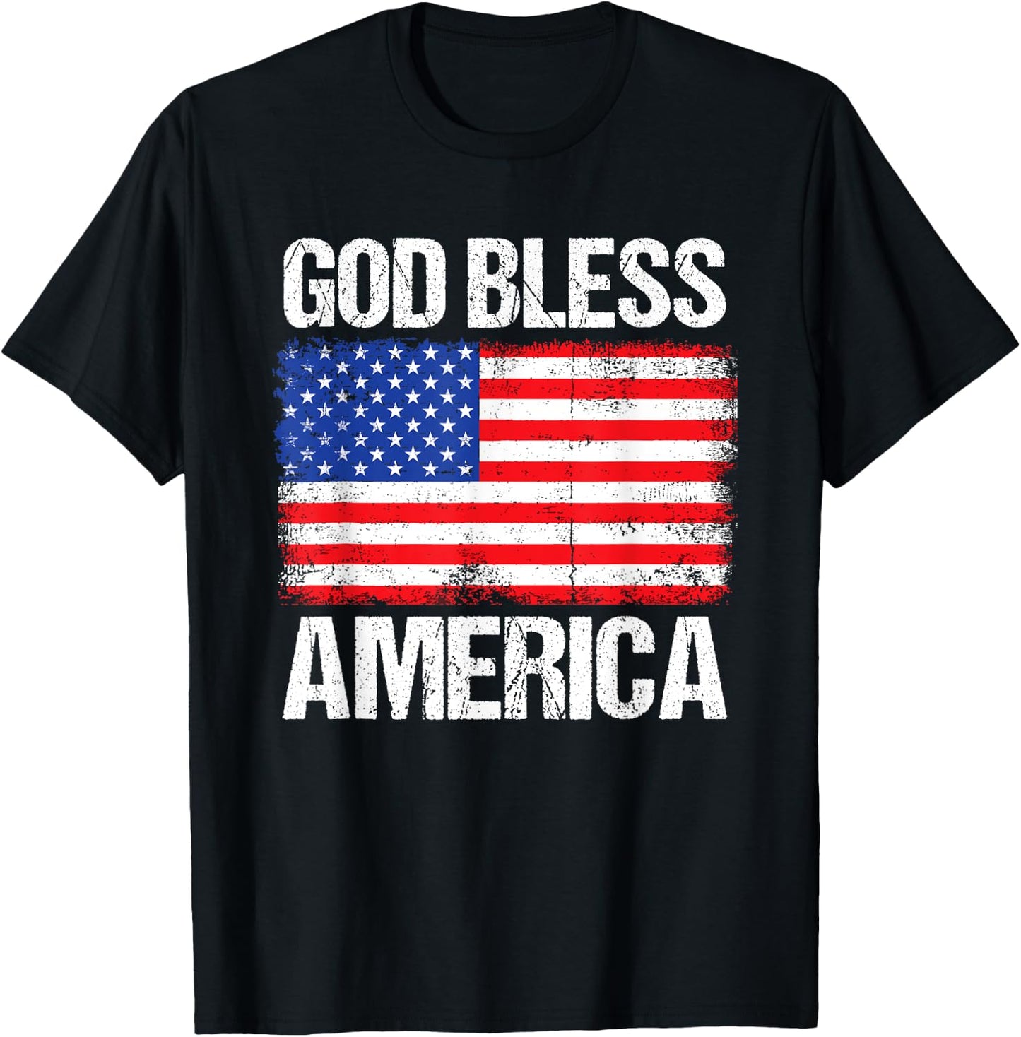 God Bless America Patriotic Happy 4th of July , Women T-Shirt - T-Shirt | Black