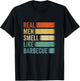 Retro Funny Bbq Grilling Real Men Smell Like Barbeque Grill T-Shirt - T-Shirt | Black