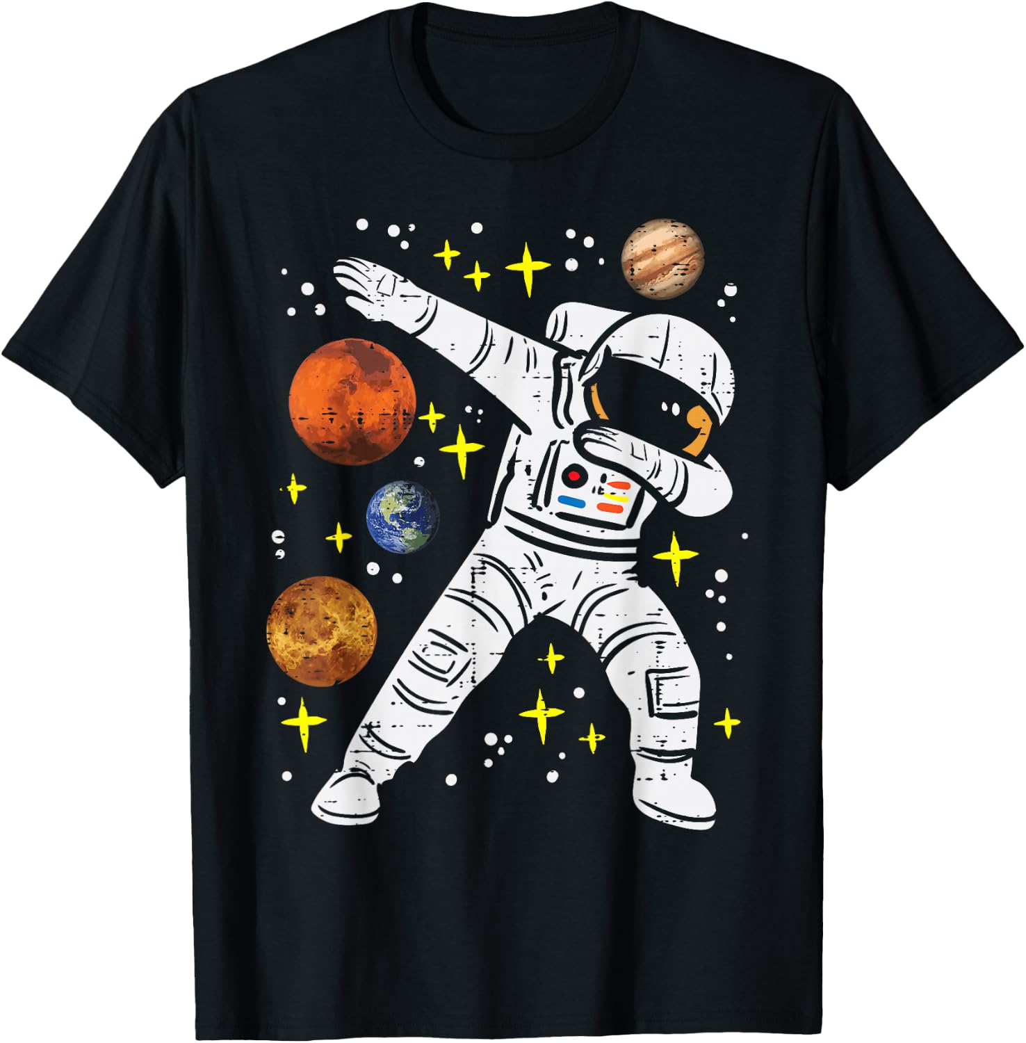 Astronaut Dab Space Spaceman Galaxy Toddler Boys Kids Teen T-Shirt - T-Shirt | Black