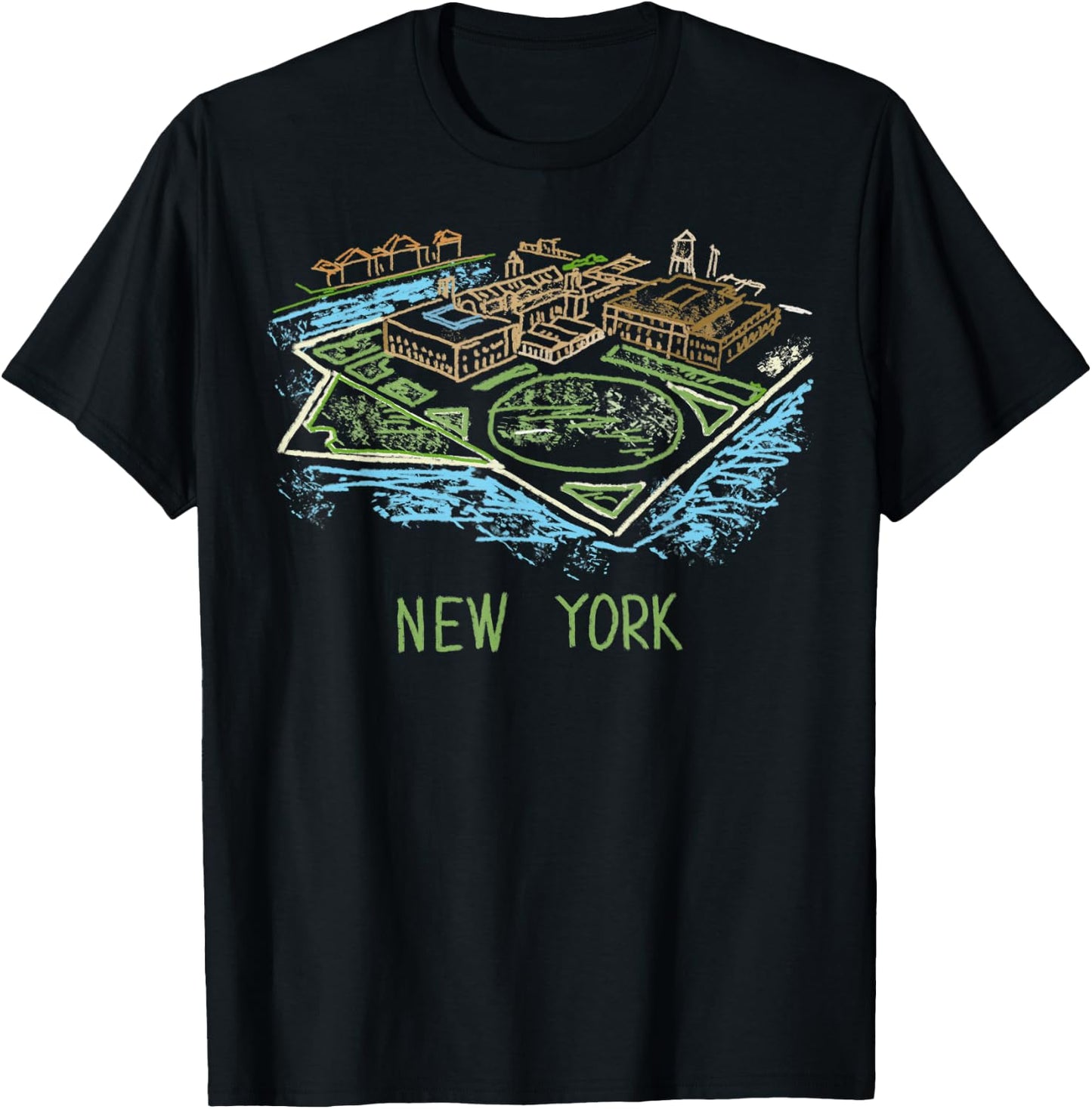 Ellis Island New York T-Shirt - T-Shirt | Black