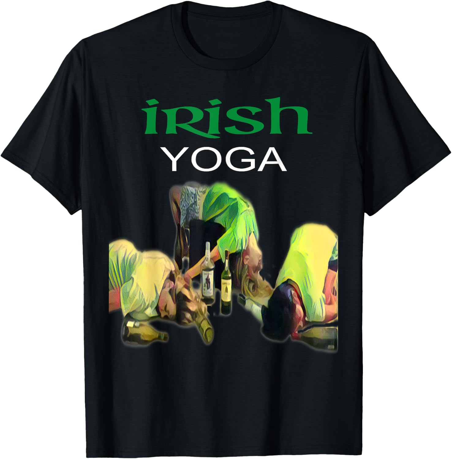 Irish Yoga Drinking T Shirt T-Shirt - T-Shirt | Black