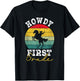 Howdy 1st Grade Cowboy Western Back To School first Grade T-Shirt - T-Shirt | Black