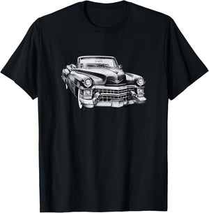 Cadillac Classic | Vintage | Black & White T-Shirt - T-Shirt | Black