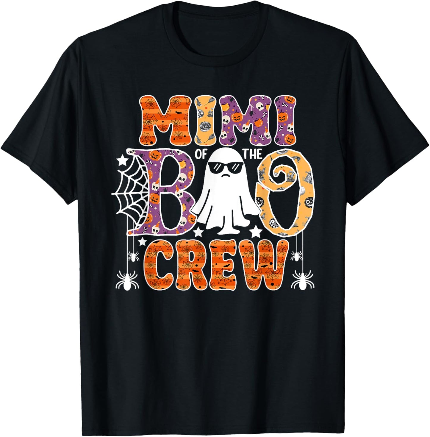 Mimi Of The Boo Crew Funny Halloween Family Matching T-Shirt - T-Shirt | Black