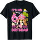 It’s My 6th Birthday Farm Animals 6 Year Old Girl Party T-Shirt - T-Shirt | Black