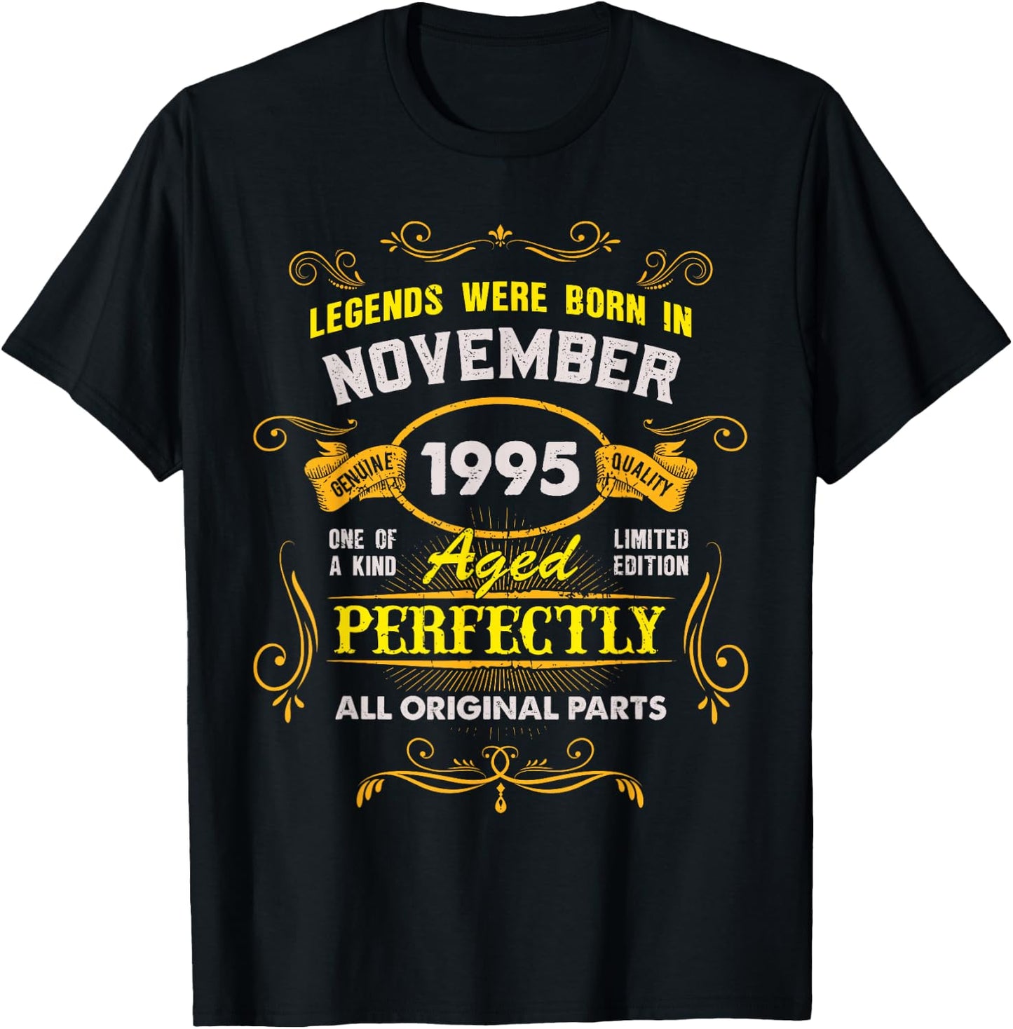 30 Years Old Legend Since November 1995 30th Birthday Gifts T-Shirt - T-Shirt | Black