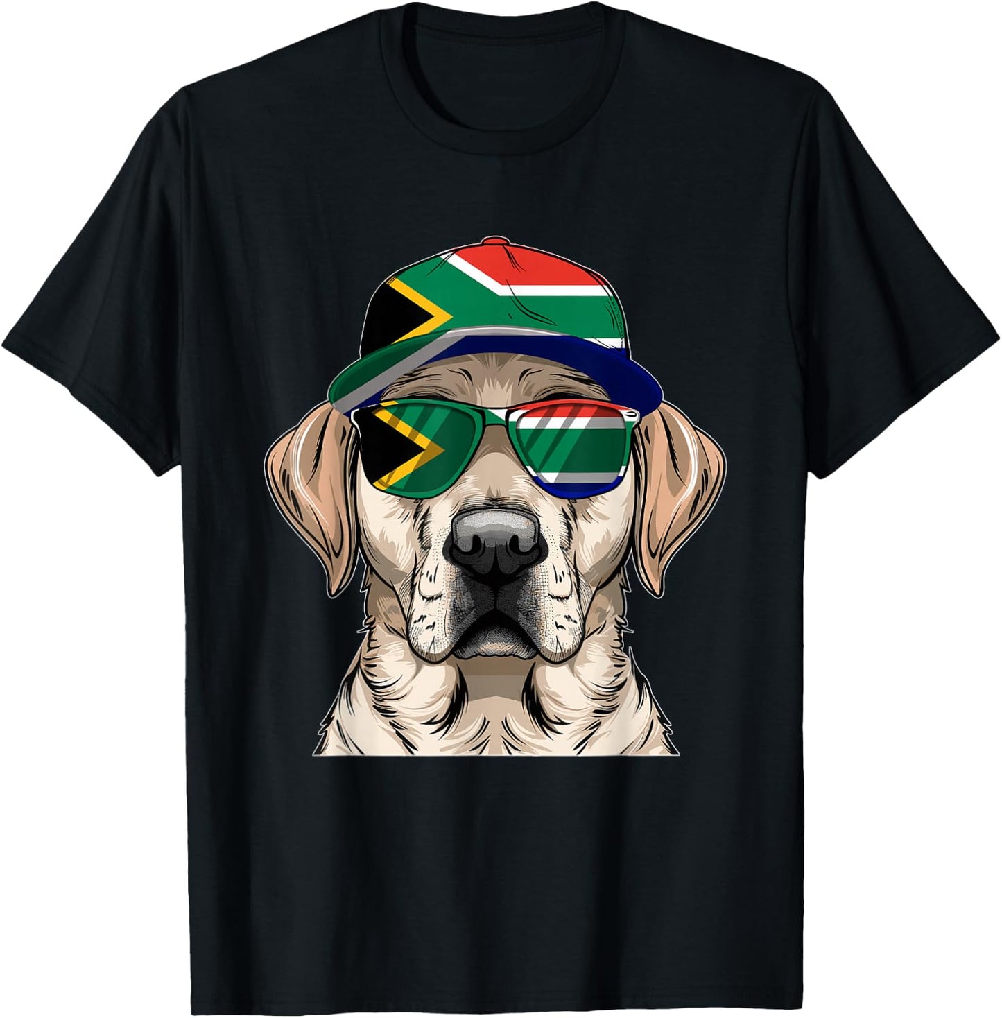 South African Flag Dog Owner Souvenirs Products South Africa T-Shirt - T-Shirt | Black