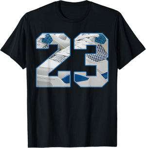 Number 23 Military Blue 4s Loser Lover Matching T-Shirt - T-Shirt | Black