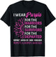 I Wear Purple Alzheimer's Awareness Disease Purple Ribbon T-Shirt - T-Shirt | Black