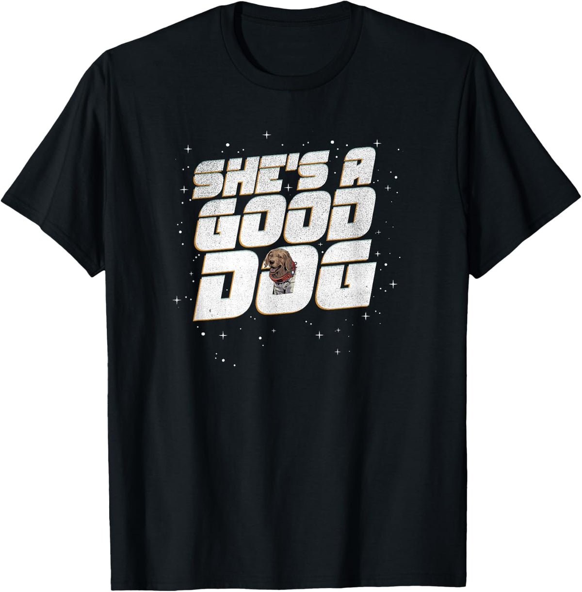Marvel Guardians of the Galaxy Vol. 3 Cosmo Good Dog Retro T-Shirt - T-Shirt | Black