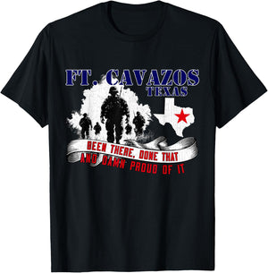 Fort Cavazos Texas US Military Base Veterans Day T-Shirt - T-Shirt | Black