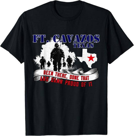 Fort Cavazos Texas US Military Base Veterans Day T-Shirt - T-Shirt | Black