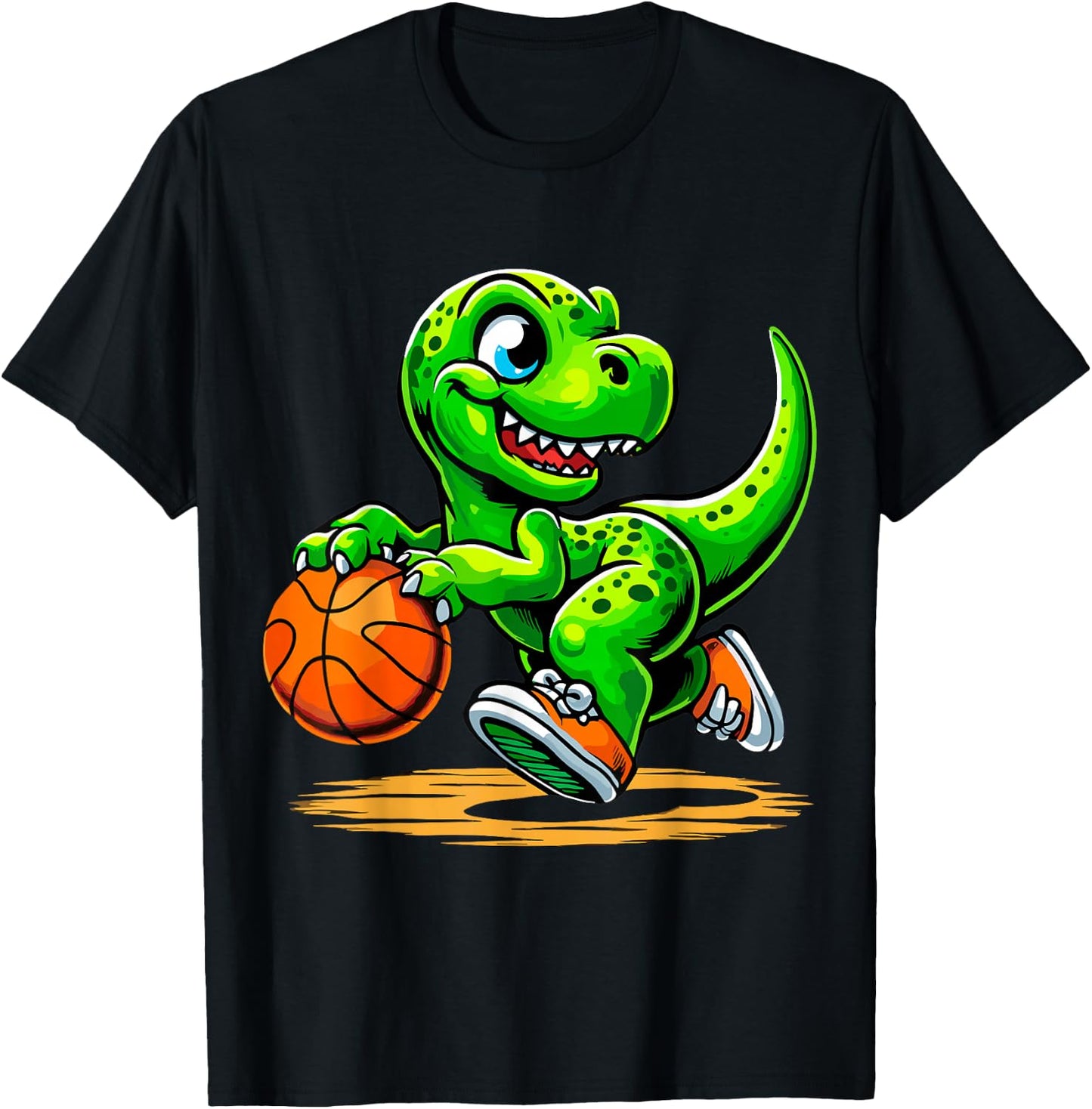 T-Rex Basketball Player Dinosaur T-Shirt - T-Shirt | Black