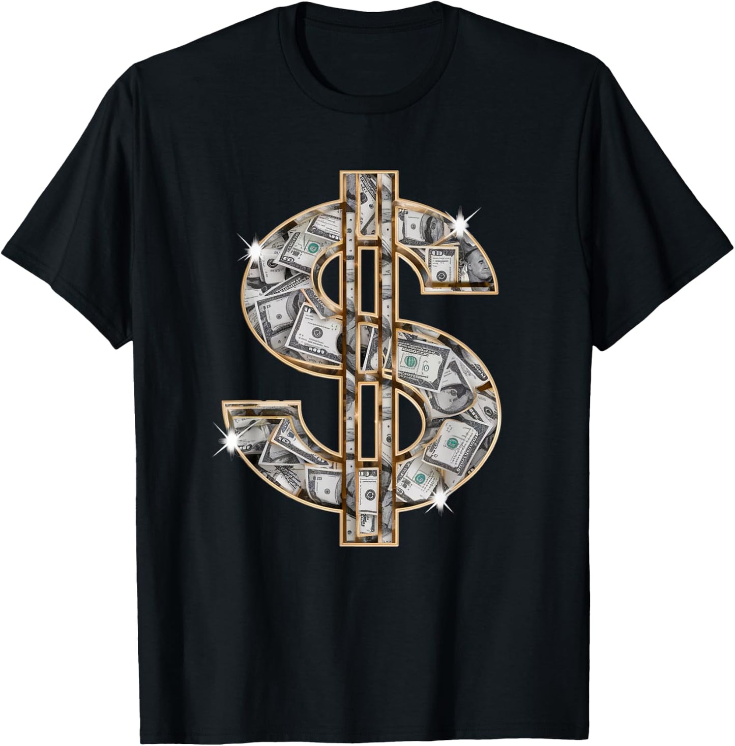 Cool As Dollar Bill Dollar Sign $ Money Hustle Hard Work T-Shirt - T-Shirt | Black