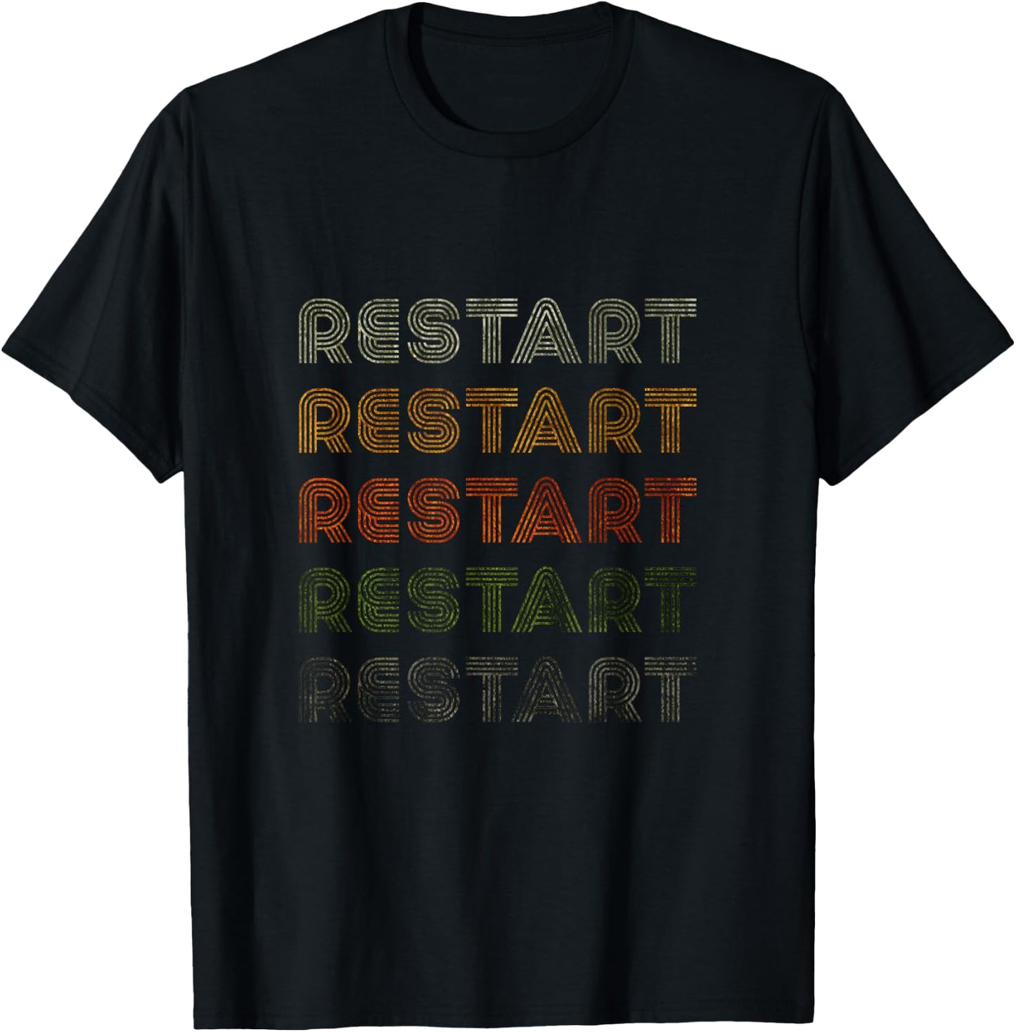 Love Heart Restart Grunge Vintage Style Black Restart T-Shirt - T-Shirt | Black