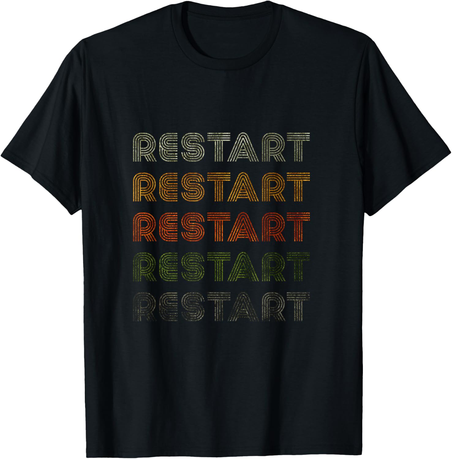 Love Heart Restart Grunge Vintage Style Black Restart T-Shirt - T-Shirt | Black