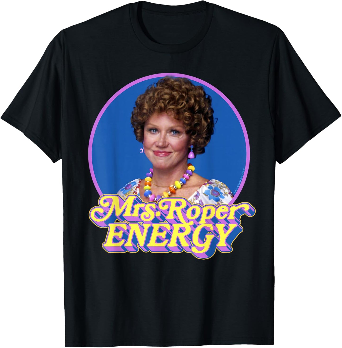 Mrs Roper Energy Helen Roper Three's Company Retro T-Shirt - T-Shirt | Black