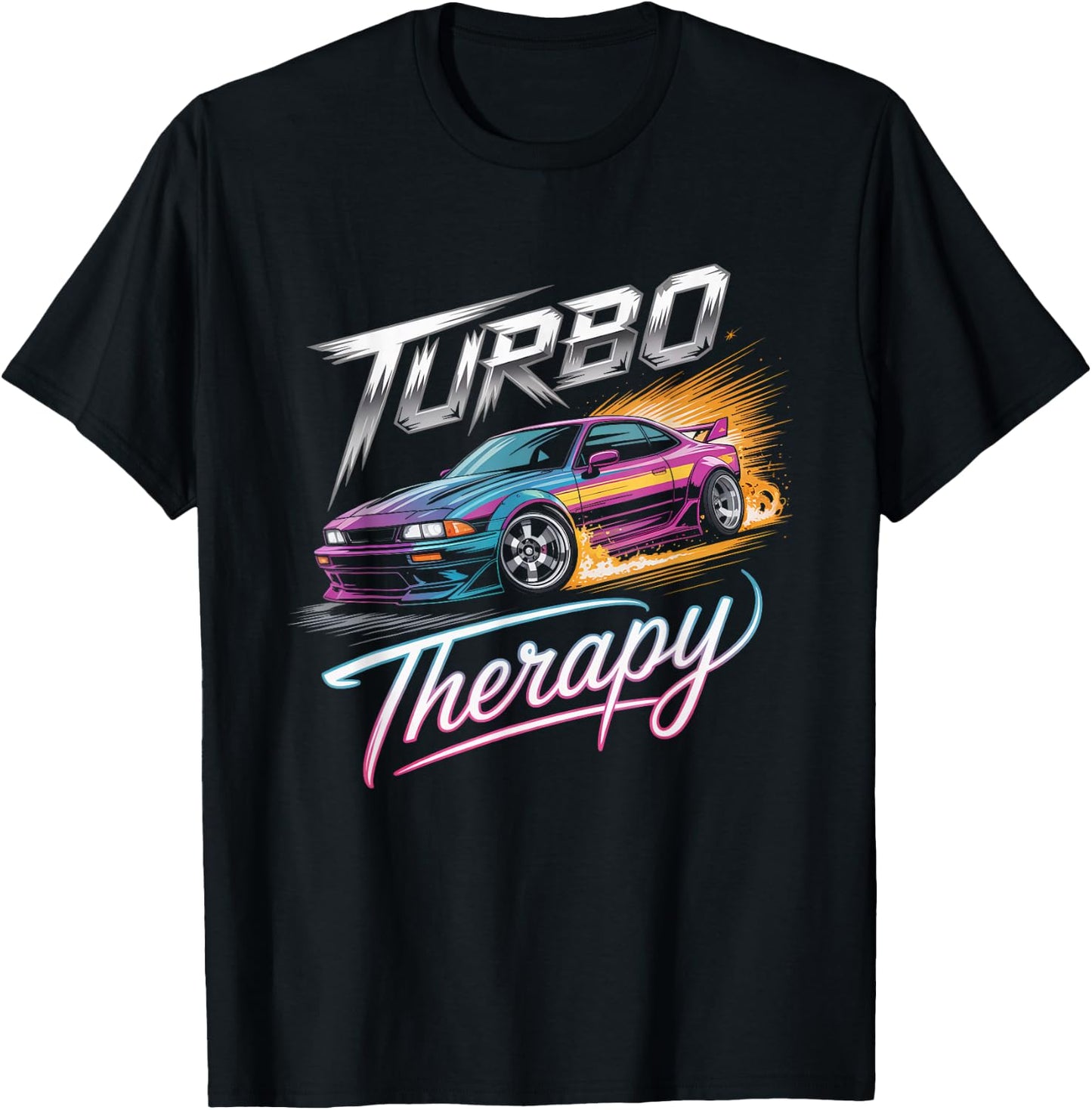 JDM Tuner Turbo Therapy T-Shirt - T-Shirt | Black