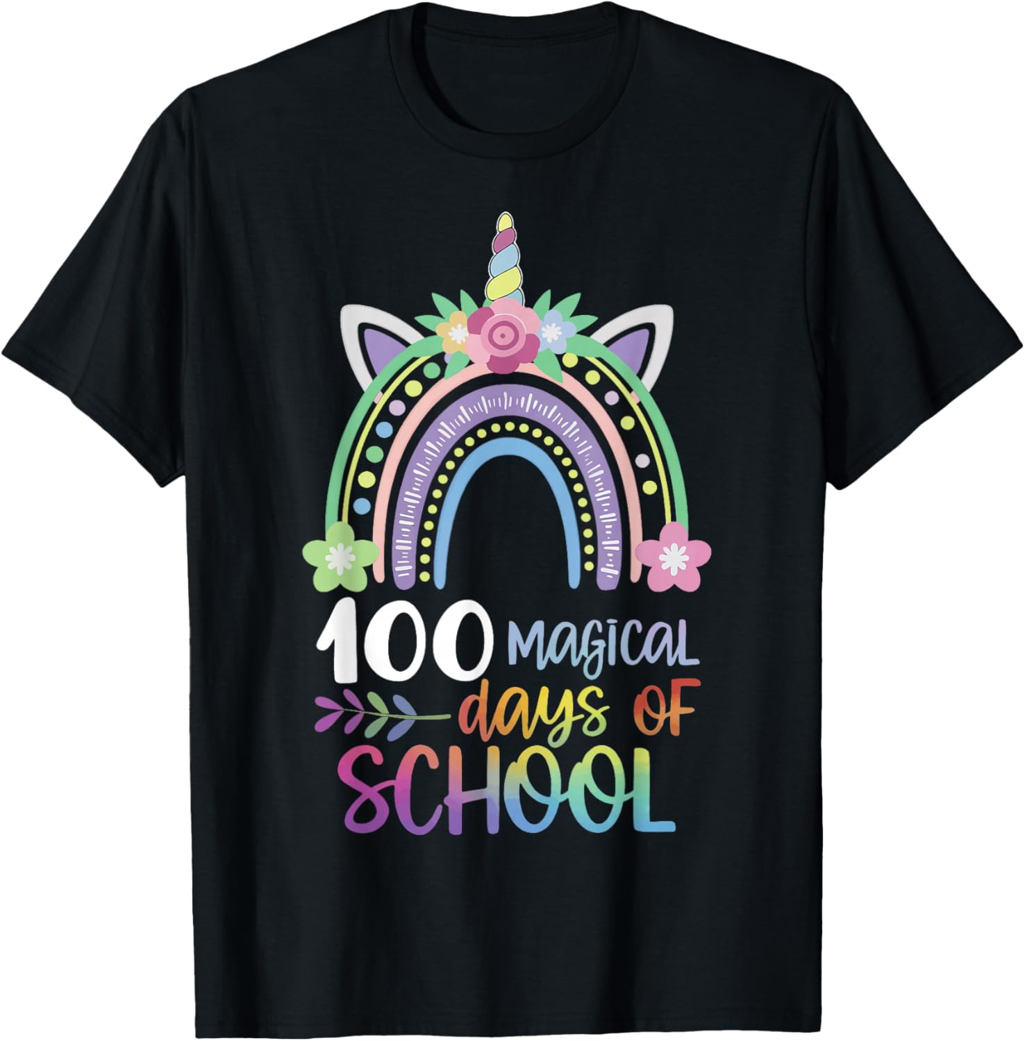 100 Magical Days Of School T-Shirt - T-Shirt | Black