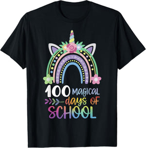 100 Magical Days Of School T-Shirt - T-Shirt | Black