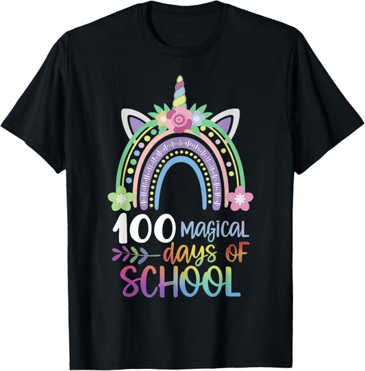 100 Magical Days Of School T-Shirt - T-Shirt | Black