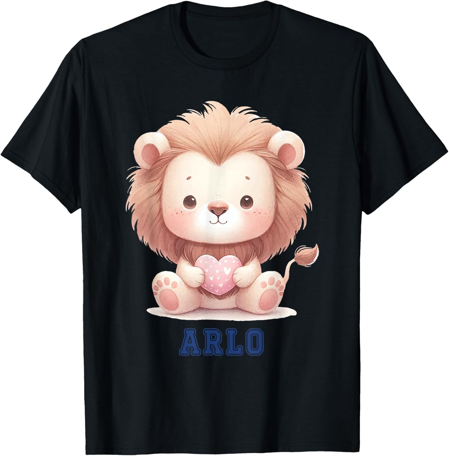Arlo Baby Lion Baby Boy Name T-Shirt - T-Shirt | Black