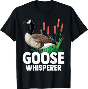 Canadian Goose Whisperer Funny Cute Bird Hunter T-Shirt - T-Shirt | Black