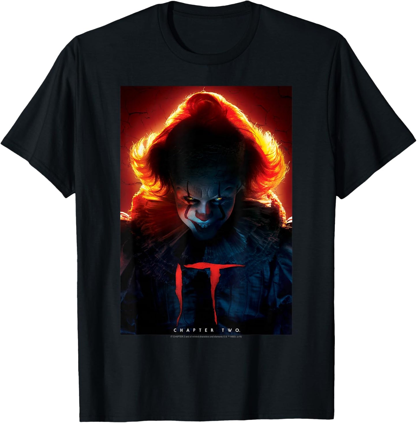 IT: Chapter Two Pennywise Glow Poster T-Shirt - T-Shirt | Black