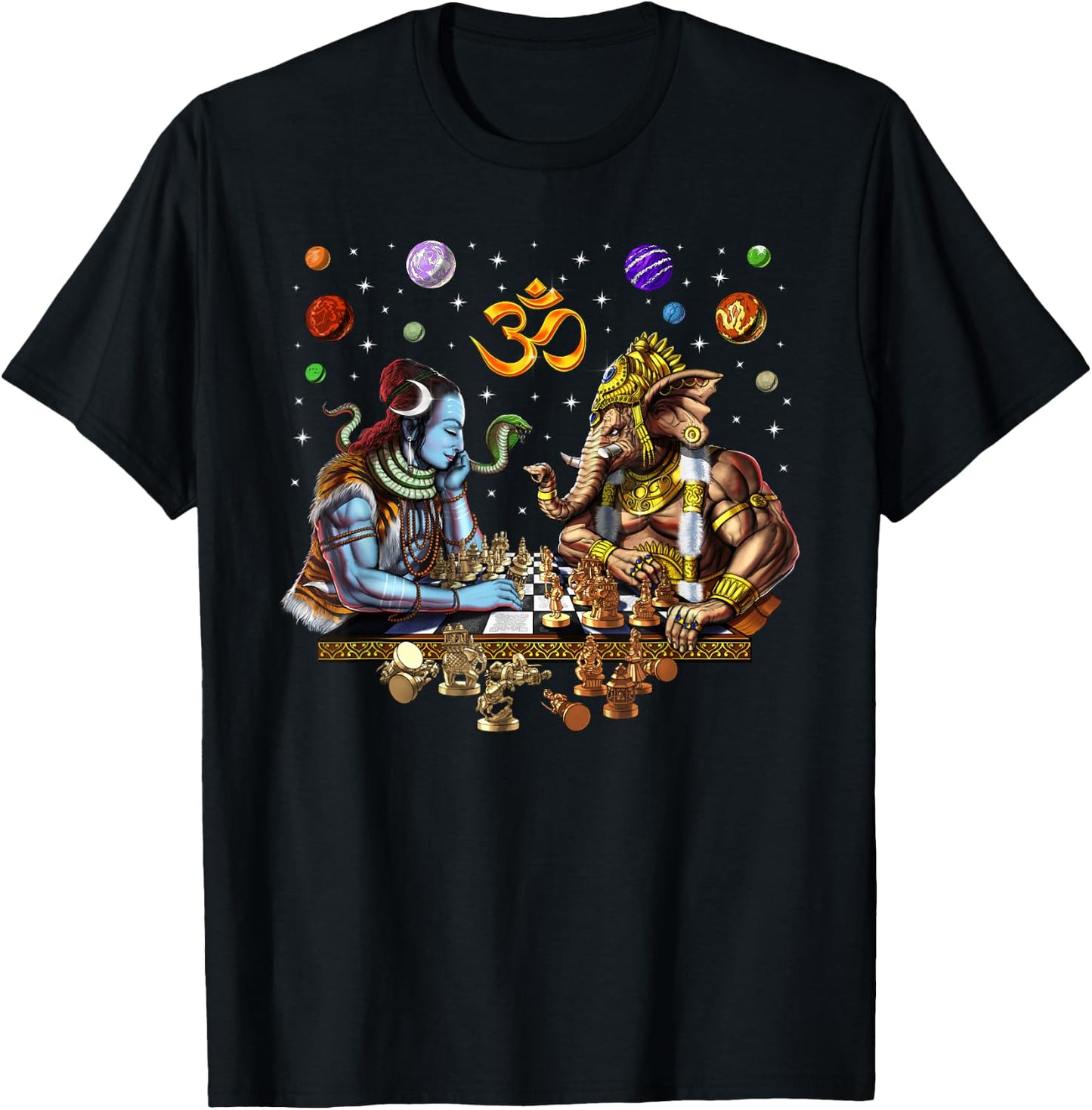 Lord Shiva Ganesha Hindu God Hinduism Gods Spiritual Om T-Shirt - T-Shirt | Black