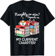 Funny Christmas Book Lovers Naughty or Nice T-Shirt - T-Shirt | Black