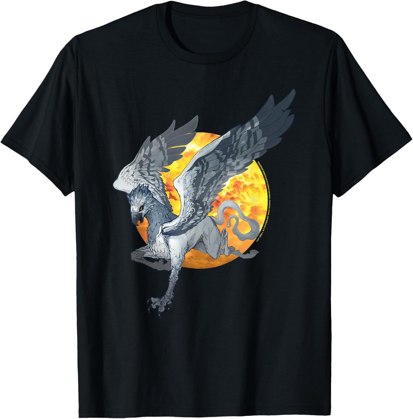 Harry Potter Hippogriff Over the Moon T-Shirt - T-Shirt | Black