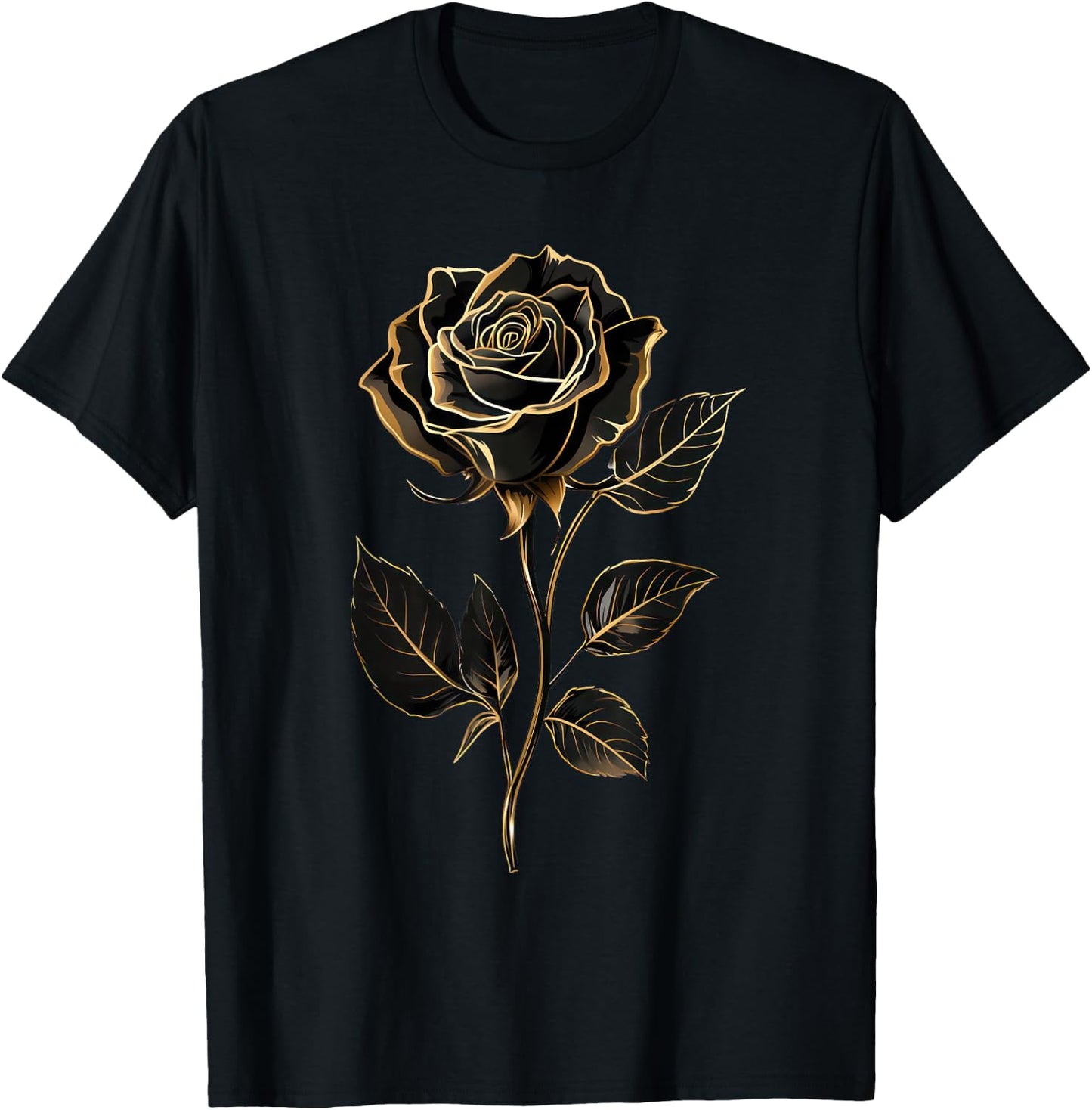 Black Rose Graphic T-Shirt - T-Shirt | Black