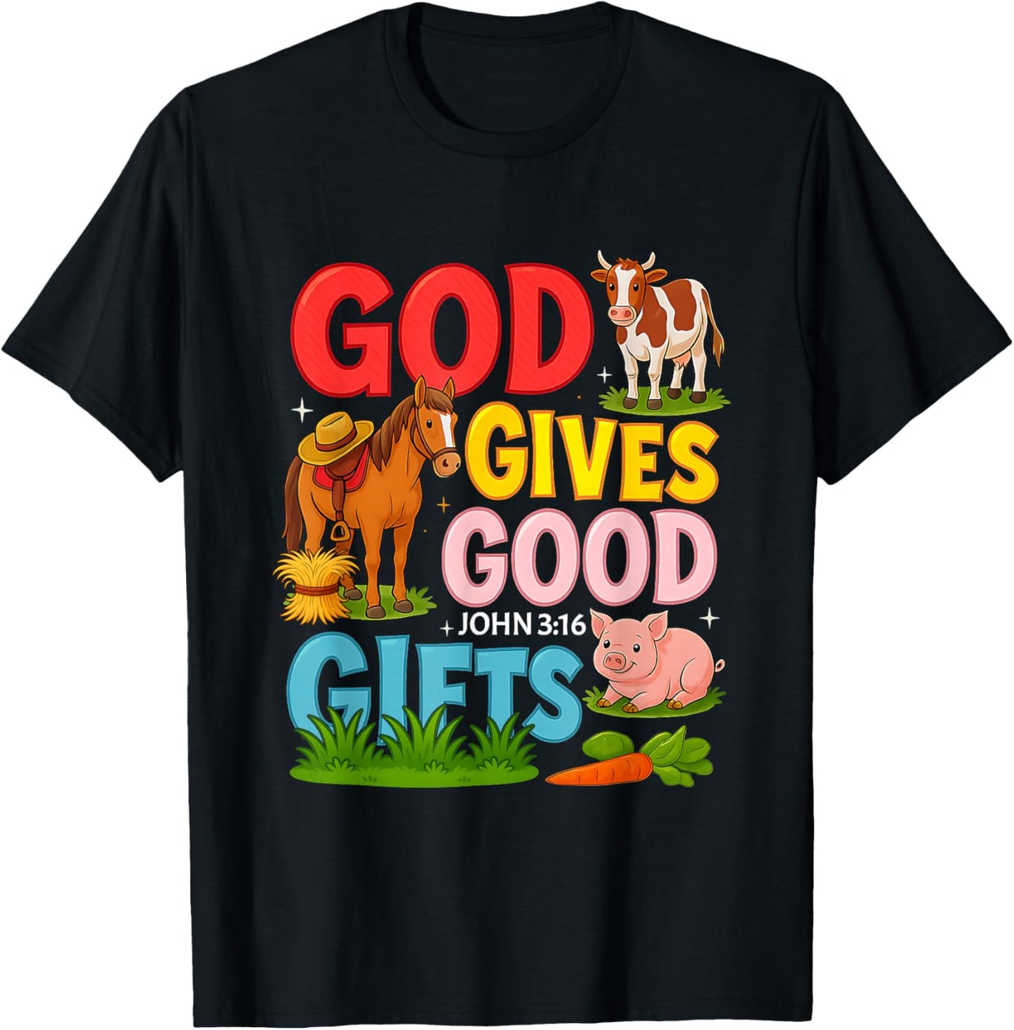 Vacation Bible School Yee Haw VBS 2026 Animal Farm T-Shirt - T-Shirt | Black