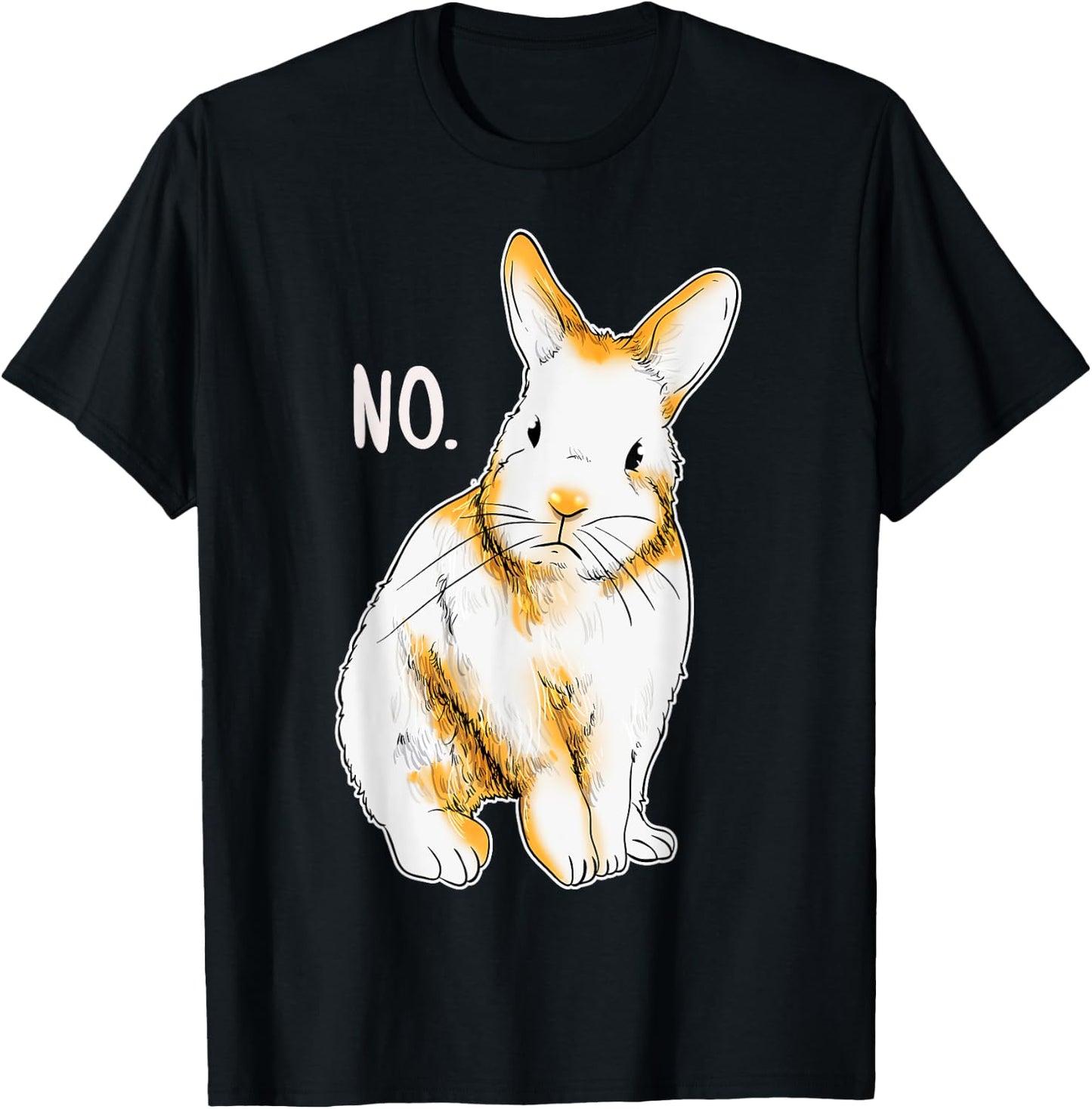 Disapproving Rabbit Funny Animals Shirt Rabbit Shirt T-Shirt - T-Shirt | Black