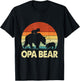 Opa Bear Lover Happy Father's Day Matching Family Dad Men T-Shirt - T-Shirt | Black