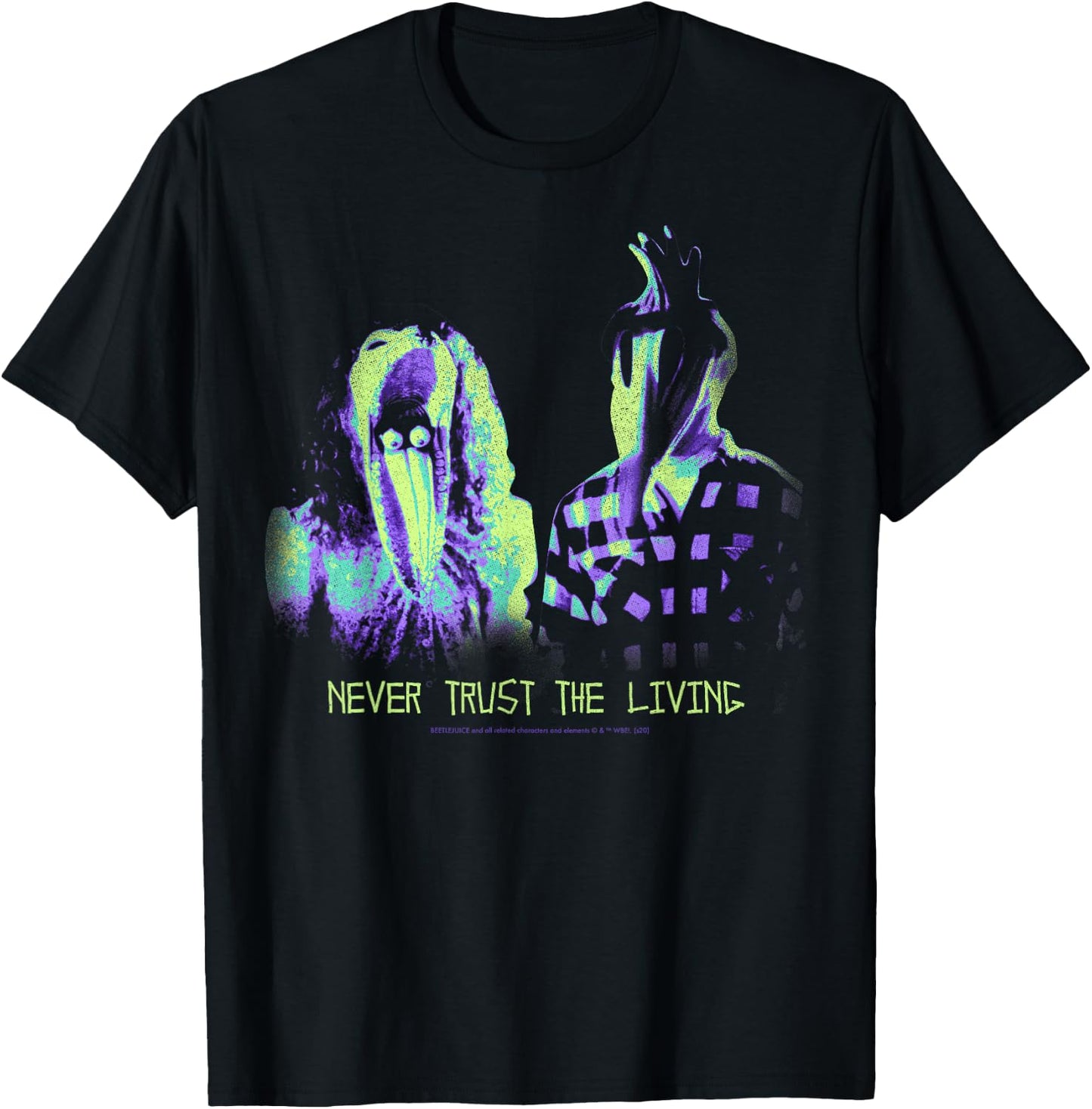 Beetlejuice Never Trust The Living Small T-Shirt - T-Shirt | Black