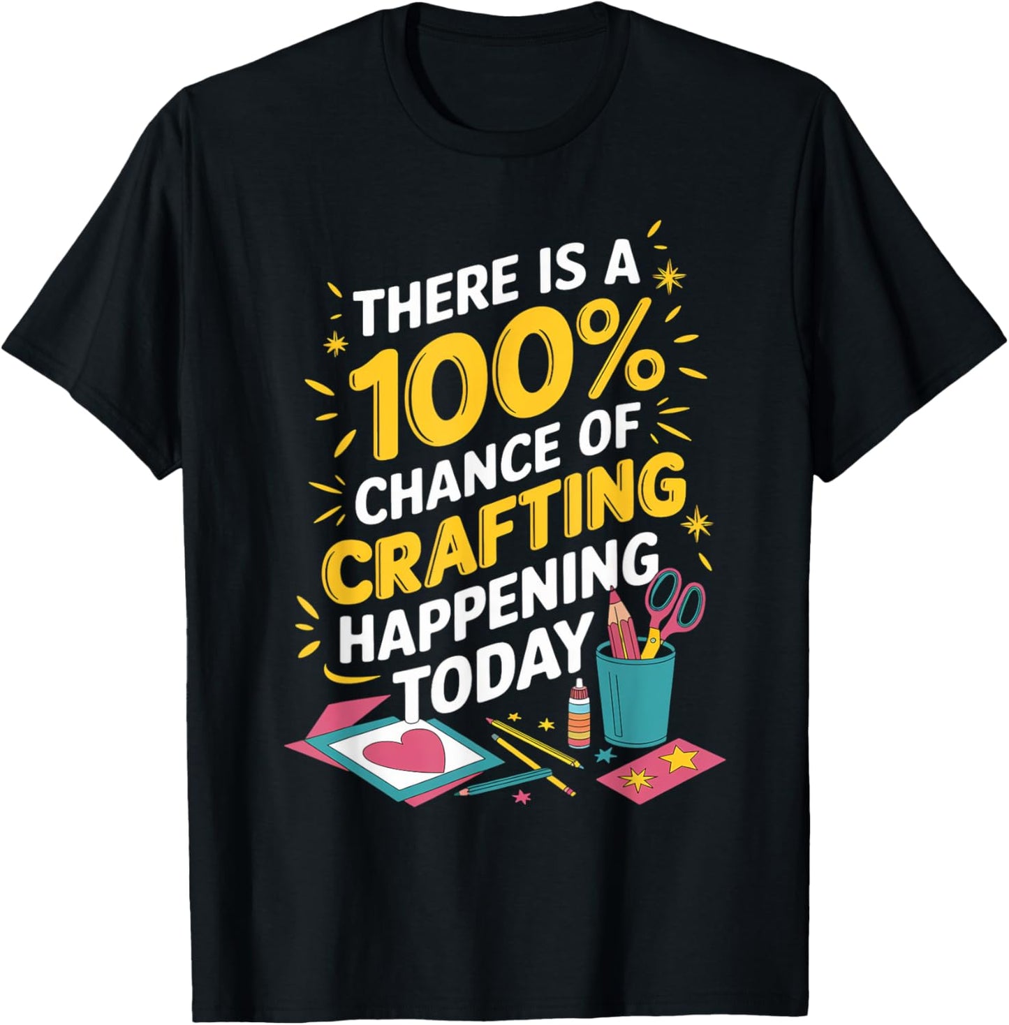 Chance Of Crafting Cardmaking Crafter Scrapbook Card Maker T-Shirt - T-Shirt | Black