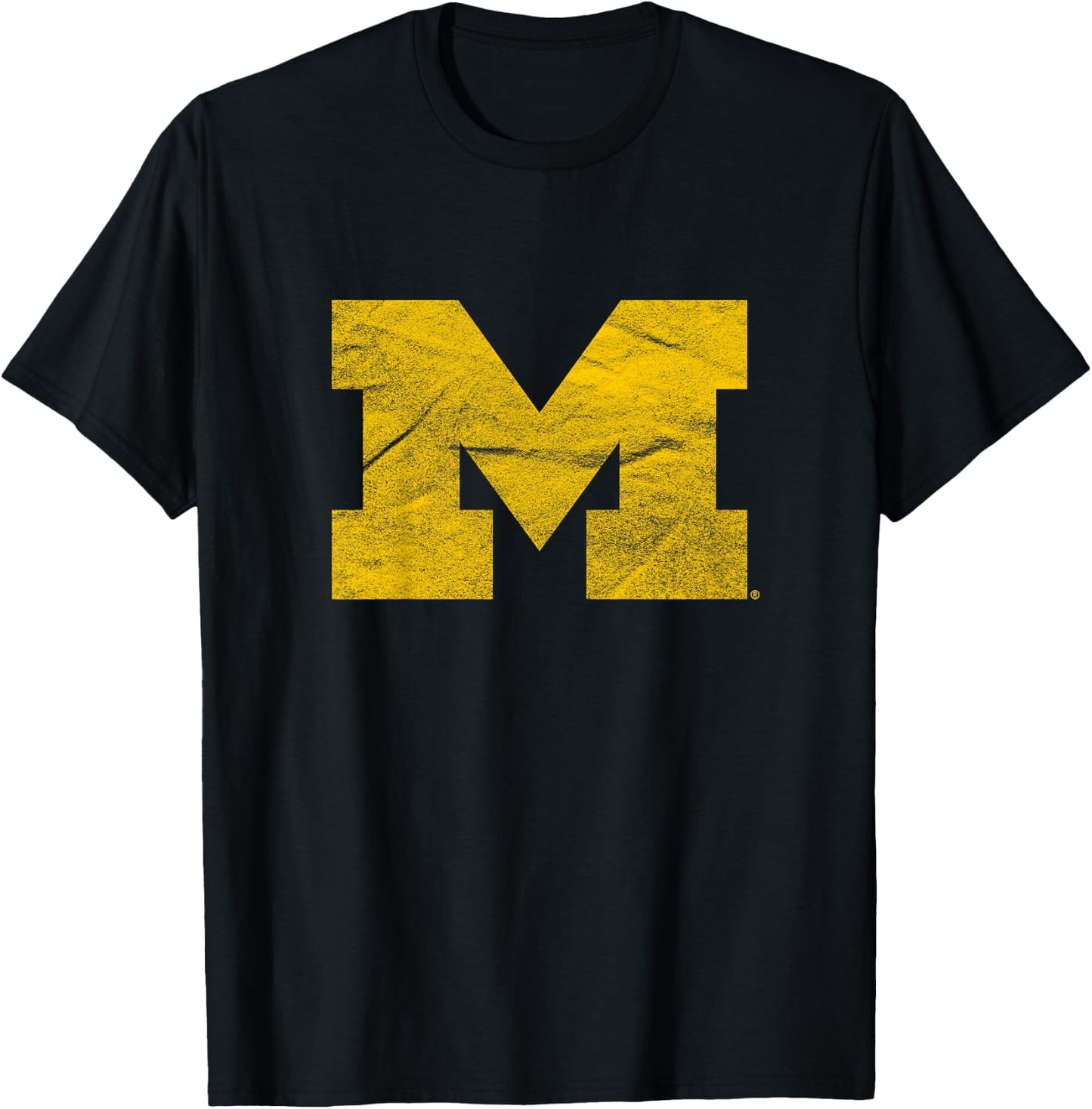 Kids University of Michigan Wolverines U of M Distressed Primary T-Shirt - T-Shirt | Black