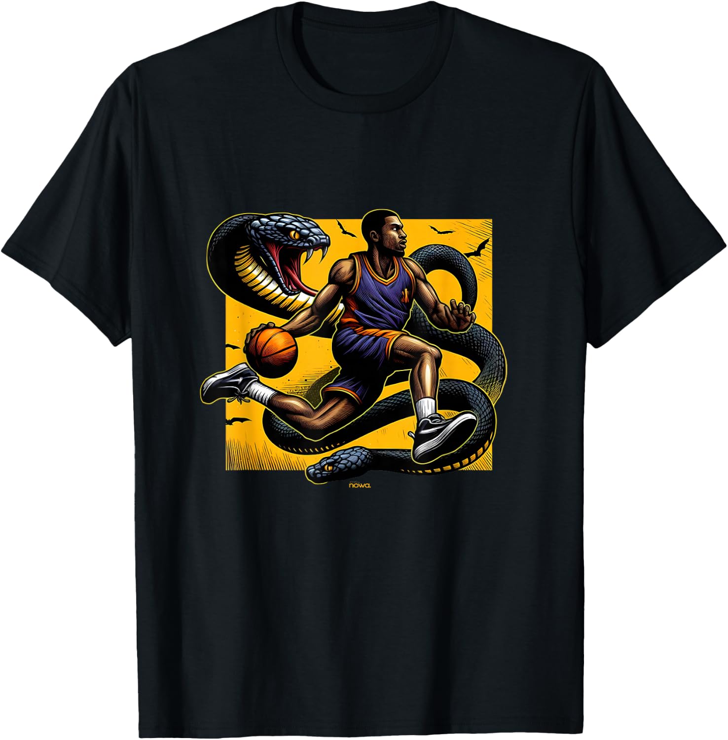Followed by The Mamba Basketball Player ON YELLWO Ground T-Shirt - T-Shirt | Black