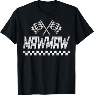 Mawmaw Pit Crew Family Racing Birthday Race Car T-Shirt - T-Shirt | Black