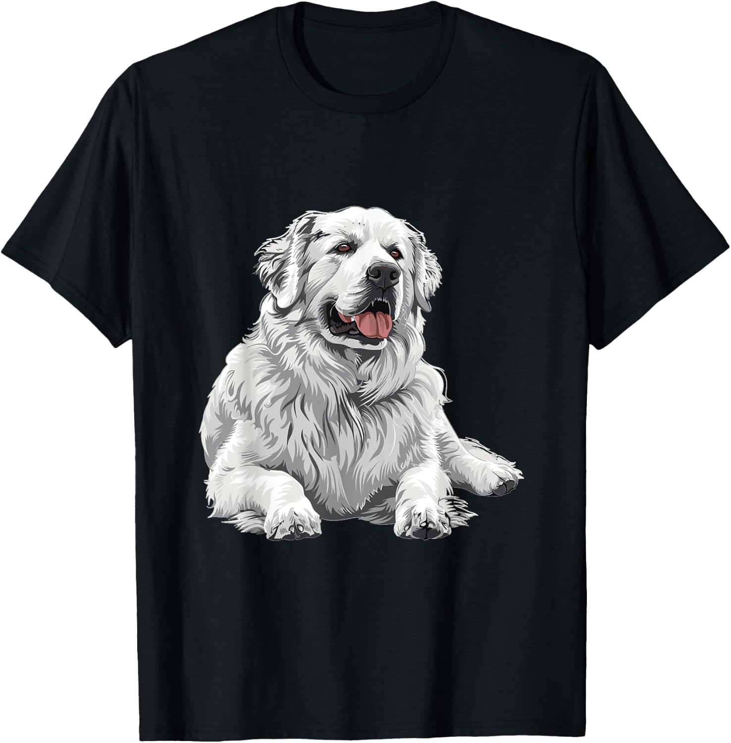 Great Pyrenees Dog Breed Graphic T-Shirt - T-Shirt | Black