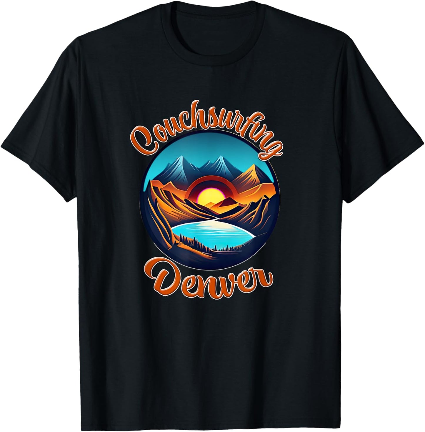 Couch Surfing Denver Colorado T-Shirt - T-Shirt | Black
