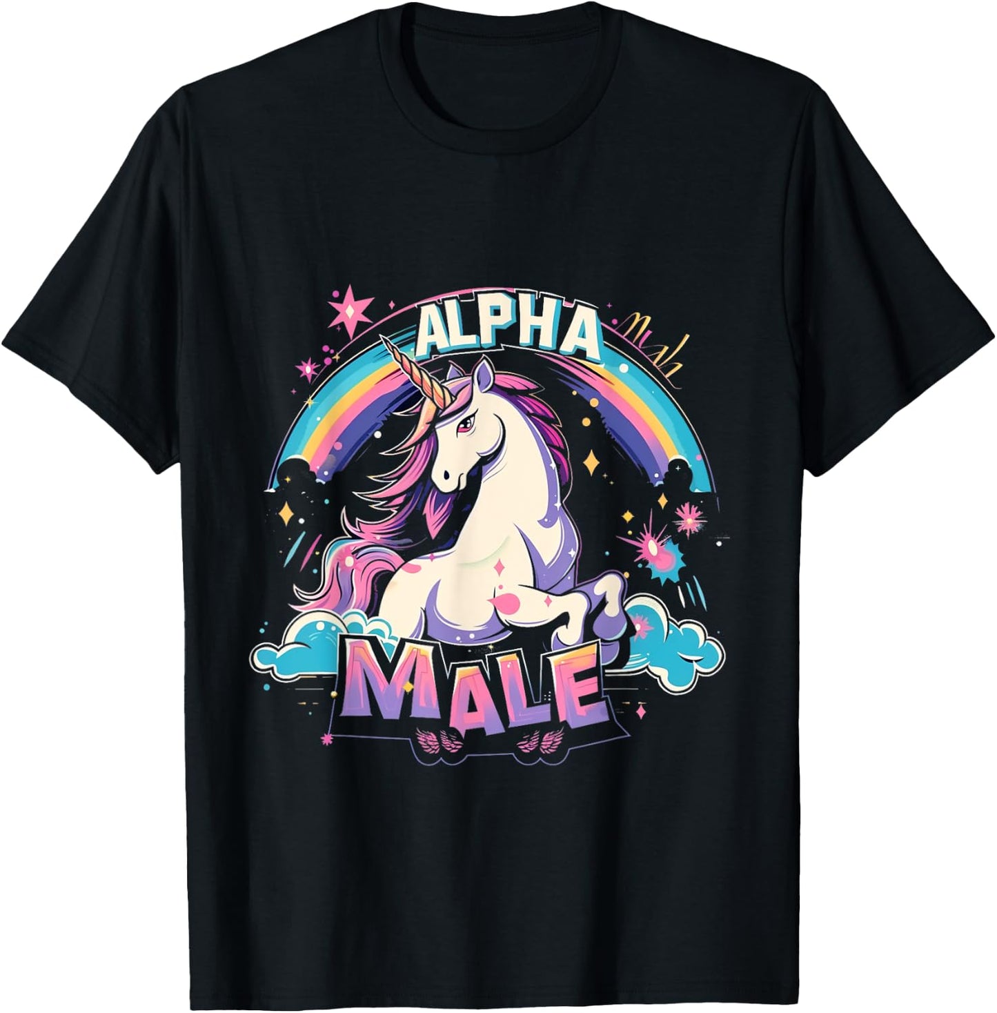 Alpha Male Unicorn Shirt - Alpha Male Unicorn T-Shirt - T-Shirt | Black