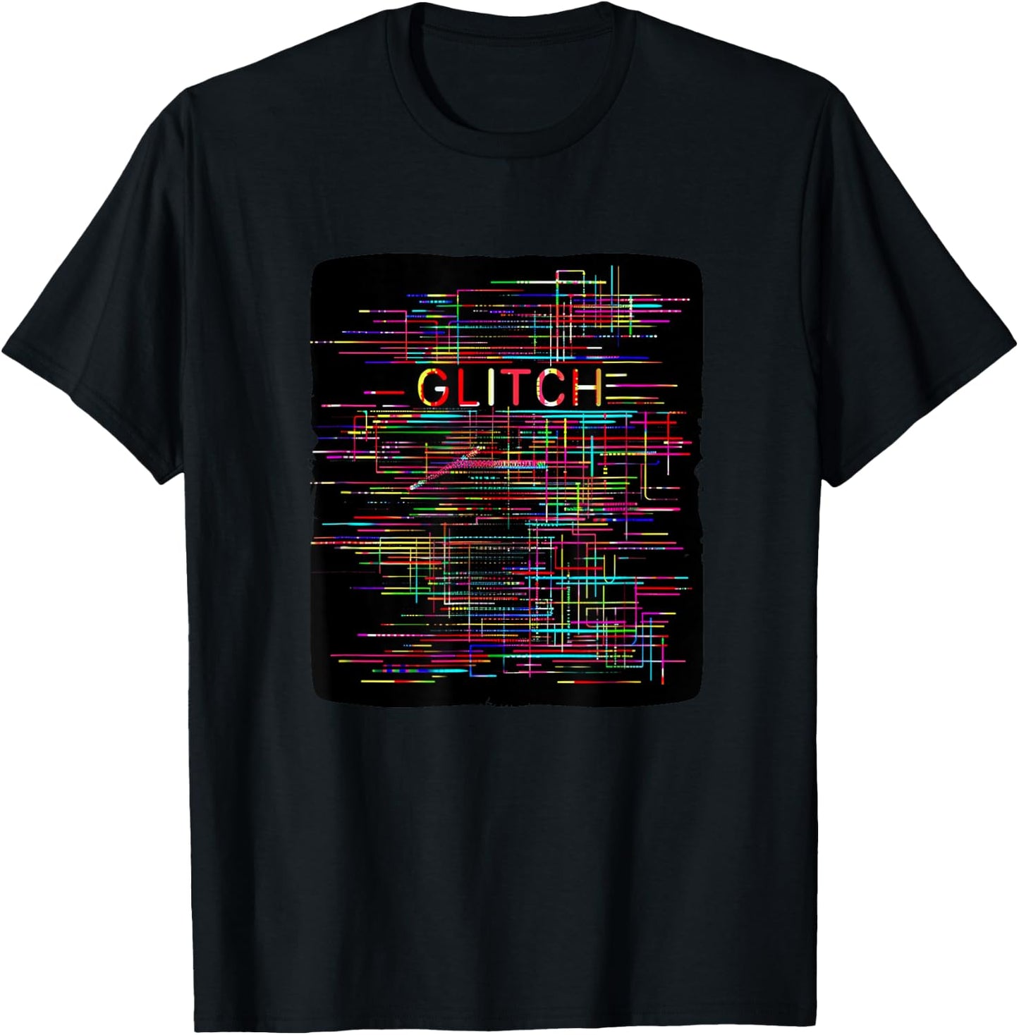 Nice colorful Glitch Speech Costume for Boys and Girls T-Shirt - T-Shirt | Black
