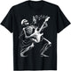 Skeleton Playing Guitar Music Gifts Women Rock Band T-Shirt - T-Shirt | Black