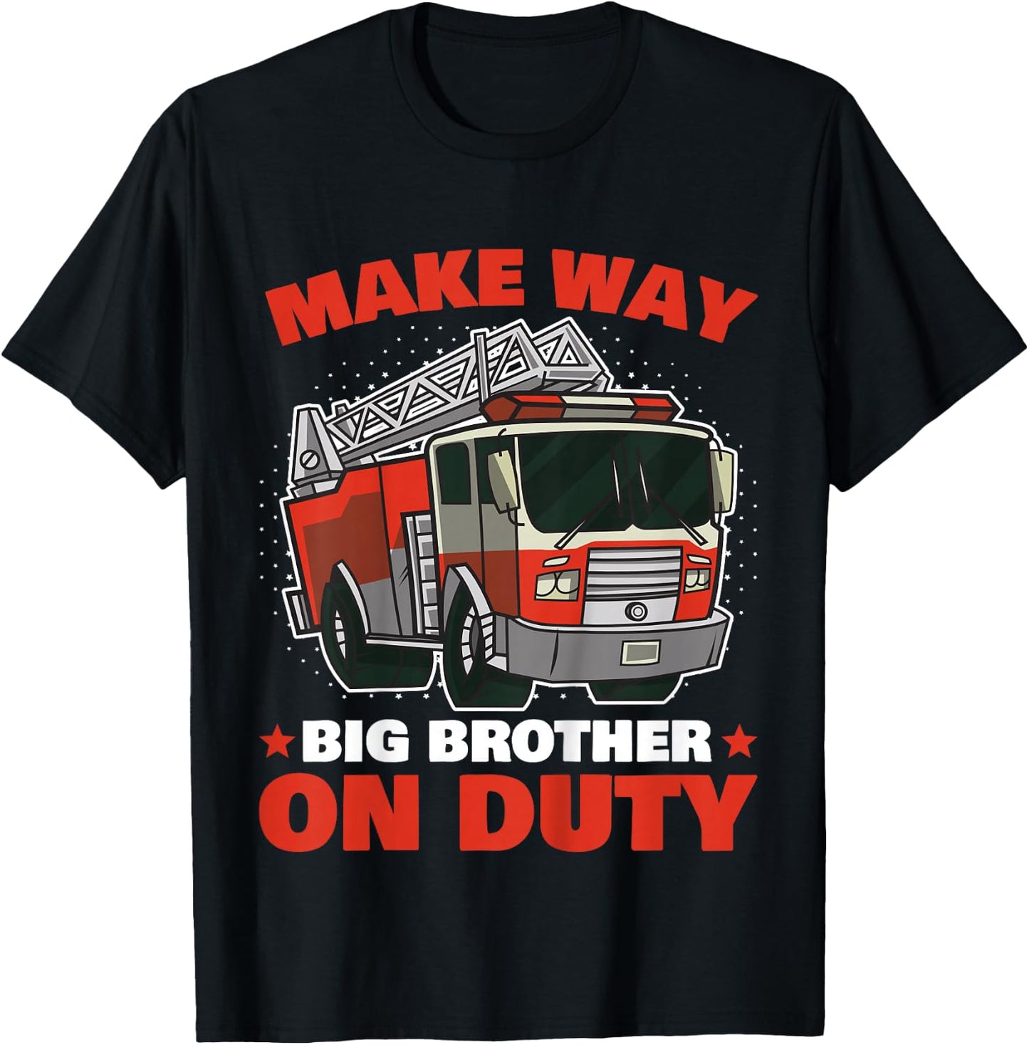 Kids Big Brother Firefighter Shirt | Brother Boys Firefighter T-Shirt - T-Shirt | Black